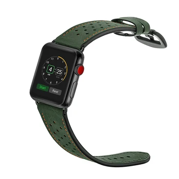 Usnje WatchBand Trakov Za Iwatch 38 mm in 44 mm , VIOTOO Zeleno Barvo Pravega Usnja WatchStraps Razredi Za Apple ura
