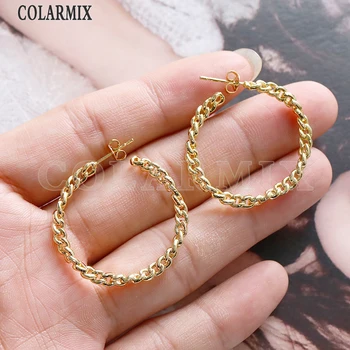 8 parov Žice zapestje Hoop uhan visoke kakovosti zlata, ki je napolnjena modni nakit hoop uhani za ženske 51085