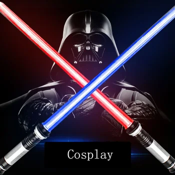Flash Stick Laser Meč Prop z Zvokom Sedem Barve Meč Utripa Lightsaber Laser Dvojno Meč Kostum Rekvizitov, Cosplay