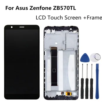 Za ASUS ZenFone Max Plus M1 ZB570TL X018DC X018D LCD-Zaslon, Zaslon na Dotik, Računalnike Senzor Stekla, Montaža z Okvirjem