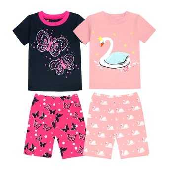 TINOLULING Otrok Kompleti Oblačil Metulj Swan Slog Za Baby Dekleta Šport Obleke Otroci 2pcs Oblačila, ki Fantje Pižamo Pijamas