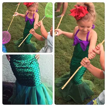 Srčkan Malčka Otrok Ariel Little Mermaid Dress Dekle, Princesa Obleko Stranka, Cosplay Kostum, Obleke, Otroci, Oblačila, 3-12Y