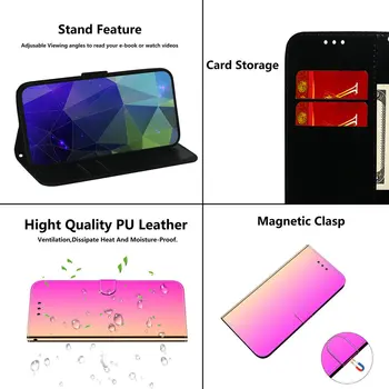 Bleščice Holografski Bling Lupini za Xiaomi Redmi 9 Flip Primeru PU Usnje Reža za Kartico Torbica Funda Redmi 9 Primeru Redmi9 Denarnice Pokrov