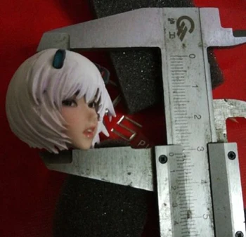 1:8 Scale Ženska Figura Opremo Glavo Carving Ayanami Rei Anime Dekle Glavo Skulptura Vklesan Model za 12 cm Akcijska Figura Telo