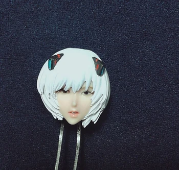 1:8 Scale Ženska Figura Opremo Glavo Carving Ayanami Rei Anime Dekle Glavo Skulptura Vklesan Model za 12 cm Akcijska Figura Telo