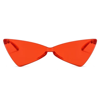 Peekaboo rdeče enem kosu sončna očala ženske trikotnik 2019 pregleden mačka oči, sončna očala metulj stranka uv400 candy barve