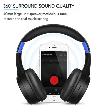Nove Prenosne Brezžične Slušalke Bluetooth Stereo Hi-Fi Zložljive Slušalke Avdio za Mp3, Nastavljiv Slušalke z Mikrofonom za Glasbo