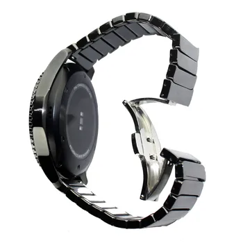20 mm Keramični Watch Zapestnica Za Samsung Galaxy Prestavi S2 Klasična SM-R732 Pasu Pasu z Zložljivo Metulj Sponke & Zatiči Manžeta