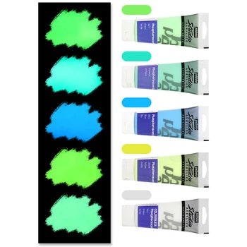 Pebeo 100 ML Akril Barve Žareti v Temno Žareče barve Svetilnosti Pigment Fluorescentna Vlakna slikarstvo za tkanine ustvarjalce