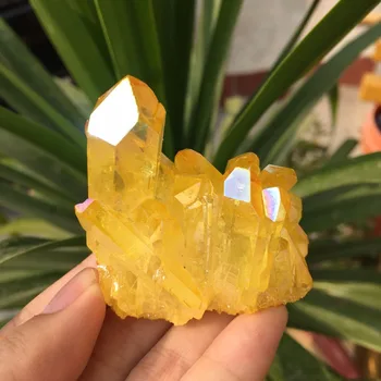 80 g Naravno in lepo citronska electroplated quartz
