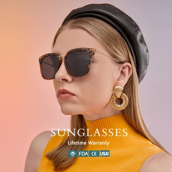 Cyxus Klasičnih UV 400 Polarizirana Sunglass Zrcali Oversize sončna Očala Odtenkih z UVA UVB Zaščito za Ženske Očala 1913