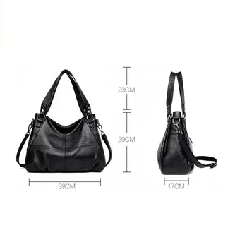 Ženske vrečko 2020 trend ženske torbe velika črna torba