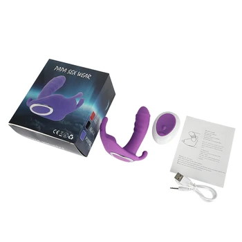 Leten buterfly Nosljivi Rabbit Vibrator z Brezžičnim Daljinskim Vibrator Hlačne Vibrator Za Žensko Masturbator Erotični Seks Igrače