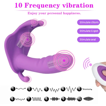 Leten buterfly Nosljivi Rabbit Vibrator z Brezžičnim Daljinskim Vibrator Hlačne Vibrator Za Žensko Masturbator Erotični Seks Igrače