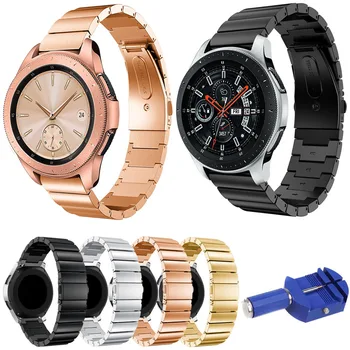 Iz nerjavečega Jekla Watchband 20 mm 22 mm za Samsung Galaxy Watch 42mm 46mm SM-R810/R800 Hitro Sprostitev Band Kovinski Trak z Orodjem