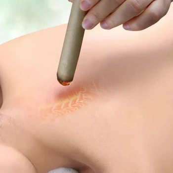 Pet Let Moxa Palice Mugwort Akupunktura točk terapija Toplo Moxibustion Mavca Detox Roll Kitajski Zeliščni Artemisia stick