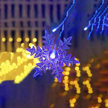 3.2 M Novo Božič Zavese Snežinka Dekoracijo Niz LED Luči 2020 Utripajoče Svetlobne Zavese, Lahka Nepremočljiva Prostem Stranka