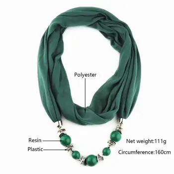 Navaden multicolor modno oblikovanje šal, nakit, ogrlico kroglice obesek za ženske šal brezplačna dostava