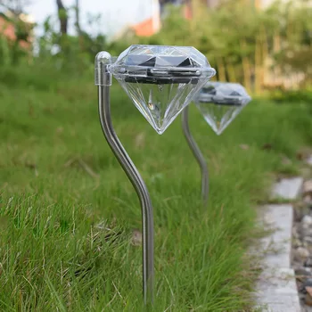 4pcs/set LED Solar Powered Vrt Svetlobe Pisane na Prostem LED Svetilke Pot Vložek Stranka Dekoracijo Diamanti Travnik Svetlobe Sončne Luči