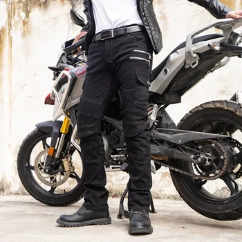 Moto hlače z zadrgo zaščitno opremo motorno kolo, motorno kolo, kavboj jeans hlače off-road kolesarski hlače