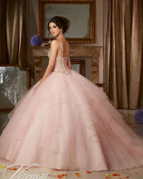 Princesa Priljubljena Zabuhle Žogo Obleke Koralni Quinceanera Obleke 2020 Poceni Sweet 16 Obleko Vestido De 15 Anos Po Meri