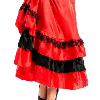 Nov slog francoski rdeče cancan ples kostum showgirls plesno obleko klub stranka španija vroče ples fancy oblačenja noša