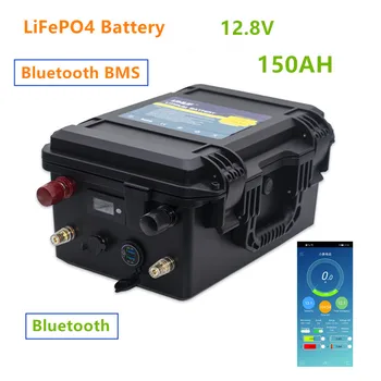 12V LiFePO4 150ah Baterije Vgrajen Bluetooth BMS lifepo4 12V 150AH nepremočljiva litij-ionska baterija za motorni čoln,inverter