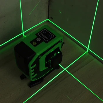 BIGGRIT 12 Zelene Črte 3D Laserski Ravni Daljinski upravljalnik Z Zmogljiva Litijeva Baterija v Zaprtih prostorih in na Prostem