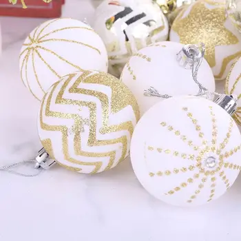 24Pcs Belo zlato Mešani Božično Drevo Decor Kroglice Božič Stranka Okno Doma Poskrbijo za Božič Visi Žogo Ornament Dekoracijo