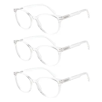 Bela Moda Bralec Pomlad Unisex Spomladanski Tečaj Krog Obravnavi Očala Dioptrije 1.02.0 Pregleden Okvir Material Leče Color
