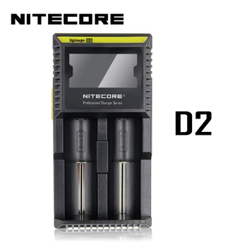 Original Nitecore D4 D2 Digicharger LCD Inteligentna Vezni Globalno Zavarovanje li-ionska 18650 14500 16340 26650 Baterije Polnilnik