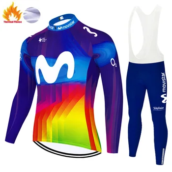 2020 ekipa movistar kolesarski dres komplet Zimsko Termalno Runo kolesarjenje oblačila moške oblačila kolo camisa ciclismo masculina
