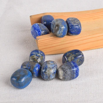 Naravni Gemstone Lapis lazuli Padle Kamen 12-15 MM Nezakonitih Ročno Poliranje Noge Vzorcu Otroci Vrt Doma Dekor Čakro set