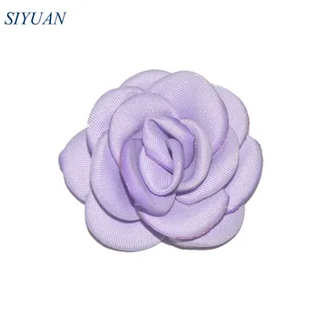 Debelo 220pcs/veliko 4.0 cm Zgorela Tkanine Flora Saten Rose Cvet Otroci Hairclip/Glavo/Poroka Dekoracija 36 Color TH244