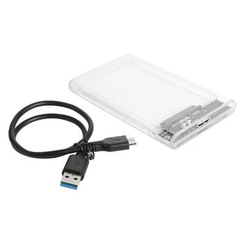 Plastični Prozorni HDD SSD Primeru 2.5 inch SATA 3, USB Trdi Disk, Ohišje za Gospodinjstva Računalniško Varnost Deli