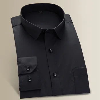 Moške Dolg Rokav Shirt Obleko Priložnostne Barva Redno Fit Design Poslovni Moški Socialne Srajce Roza Bela Modra Črna Keper
