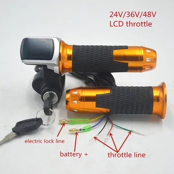 24V 36V 48V ebike plin plin z LCD zaslonom/ON-OFF za Zaklepanje tipk za ebicycle/skuter/električna kolesa dodatki