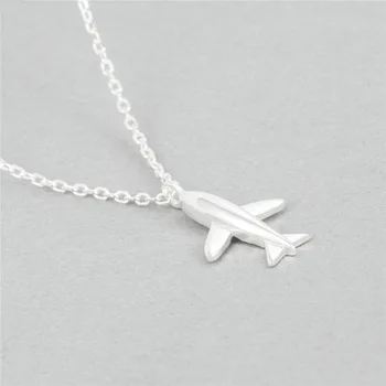 Letalo letalo žensk 925 Sterling srebro nacklace Nakit Clavicle verige obesek čare chocker dekle darilo