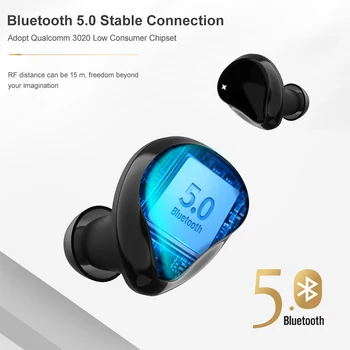 Novo QCC3020 Brezžične Slušalke Aptx Res TWS Bluetooth 5.0 Brezžični Glasbeni Slušalke CVC 8.0 šumov HD Čepkov Z Mic