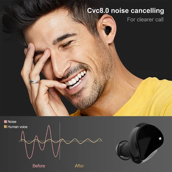 Novo QCC3020 Brezžične Slušalke Aptx Res TWS Bluetooth 5.0 Brezžični Glasbeni Slušalke CVC 8.0 šumov HD Čepkov Z Mic