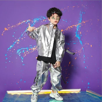 Otroci Dvorana Hip Hop Oblačila Iver Suknjič Nadlak Svoboden Priložnostne Hlače za Dekleta Boy Jazz Ples Kostum, Obleke Ulice