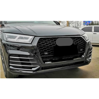 RSQ5 slog sprednji šport heksagonalna očesa satja pokrov črne žar za Audi Q5/SQ5 2018 2019 avtomobilski deli