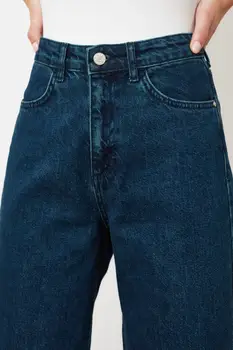 Trendyol Pettitoes Rese Visoko Bel Širok Noge Jeans TWOSS20JE0185