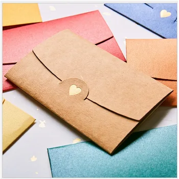 40pcs/set Letnik Ljubezen majhne barvne Pearl prazno mini papir ovojnice poročno vabilo ovojnici /pozlačenega ovojnici/11 barvno