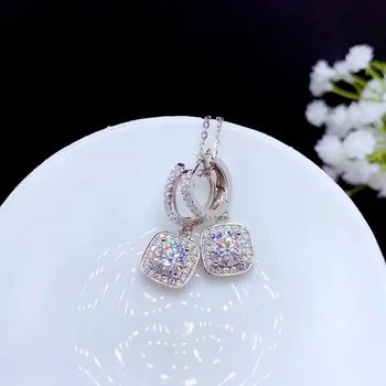 2020 novo moissanite uhani za ženske srebro stud uhani 925 sterling srebro sijoče dragulj bolje kot diamant darilo GRA certifikat