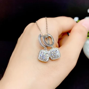 2020 novo moissanite uhani za ženske srebro stud uhani 925 sterling srebro sijoče dragulj bolje kot diamant darilo GRA certifikat
