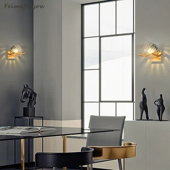 Nov sodoben minimalističen stenske svetilke Ustvarjalni krog stekla postelji stenska svetilka led dnevna soba študija spalnica notranje luči