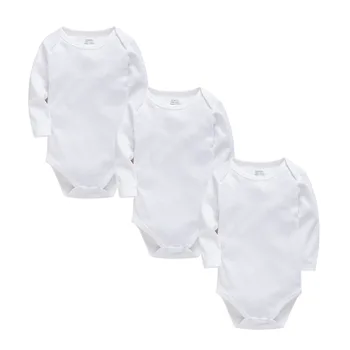 2020 Padec Baby Bodysuits Bombaž Novorojenčka Fant Dekle Z Dolgimi Rokavi Set White Prazno Telo Bebes Baby Dekle Onesie Bela Jumpsuits