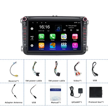 JOYINCAR Android 9.1 Autoradio za VW Passat, Golf MK5/6 Caddy Touran Polo Caddy 4-core Avtomobilski Stereo sistem GPS Sat Navigacija 2Din