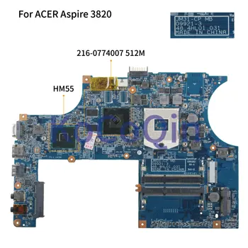 KoCoQin Prenosni računalnik z matično ploščo Za ACER Aspire 3820 3820TG JM31-CP Mainboard MB.PV001.001 09921-3 48.4HL01.031 216-0774007 HM55